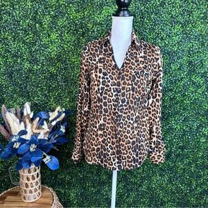 Express animal print button Down portofino Shirt nwot